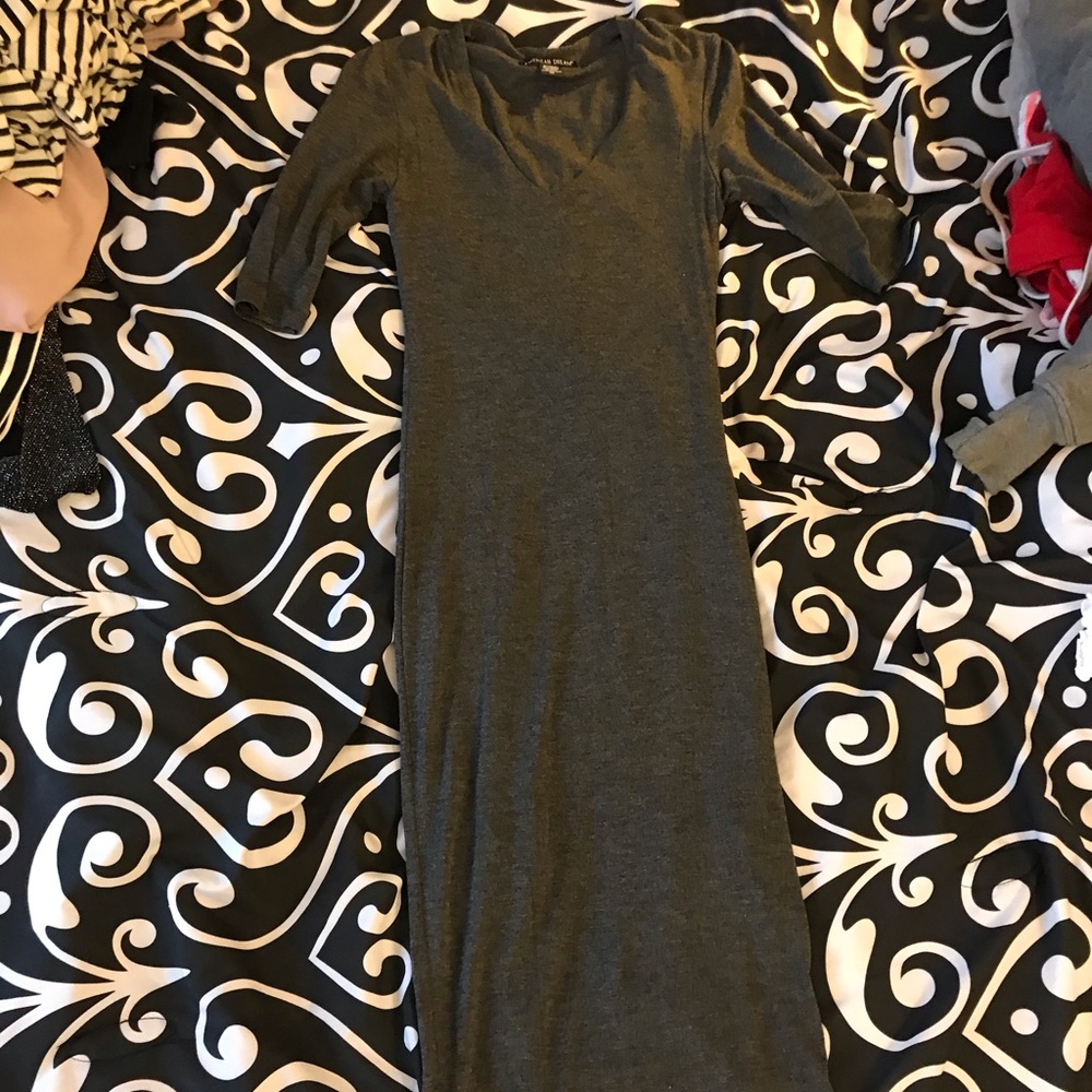 Never worn, long bodycon dress